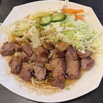 まつもとの来来憲 - 大とんてき定食1900円、サイコロカット