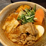 Okushiba Shouten - 千歳う米豚の豚しゃぶと工藤農園の舞茸カレー
                        ¥1690