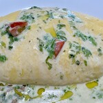 kitchen俊貴 - あおさのクリームソースオムライス