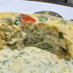 kitchen俊貴 - あおさのクリームソースオムライス