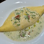 kitchen俊貴 - あおさのクリームソースオムライス