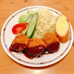 コメダ珈琲店 - ヒレカツミニプレート(バゲット)