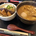 Udon Shihokichi - 豚カレーうどん＋ミニ味噌カツ丼　1380円