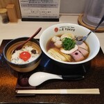 入鹿TOKYO - 特製ポルチーニ醤油らぁ麺 ＋ トリュフを添えた濃厚卵かけごはん