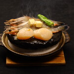 Hana Shoubu - 海老とホタテの石焼