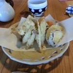 ふじもり - 天せいろの天婦羅(2014.1.24)