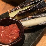 鮮魚とおばんざい 我屋 - 白ねぎ焼き。ふわふわ、とろとろで美味しい♫