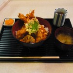 ぎおん 天ぷら 天周 - 大海老天丼(1900円)
            