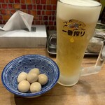 麺屋58 - うずら・生ビール