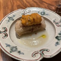 nishinakasu泥川武士 - イカとチーズ、ウニ、蕎麦の実