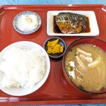 食堂SS - なめこ汁定食(さば煮付) 850円