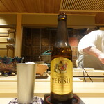 Sushi Taira - 最初はビール♪