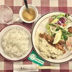 洋食屋 ルーアン - チキン南蛮定食¥1070内　ライス大盛り小盛り変更無料