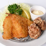 Fried chicken & fried horse mackerel set meal