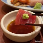 御料理 寺沢 - 天然本鮪の赤身を割醤油で
