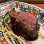 御料理 寺沢 - 江刺牛のフィレ肉の炭火焼