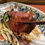 御料理 寺沢 - 江刺牛のフィレ肉の炭火焼