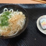 こがね製麺所 - かけうどん、サラダ巻き(*´ω｀*)