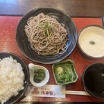 Jinenjo Chaya Azaike - 冷蕎麦　大盛850+ 麦ご飯150