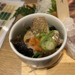 Jiza Kana Taishuusakaba Kimpachi - 地魚刺身7種盛り（皮ポン酢）