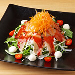 Prosciutto and cream cheese yukhoe-style salad