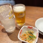 酒蔵 力 - ◯お通し¥210
…春雨サラダ。中華風の味付けで、ちゃんと美味しいです♪