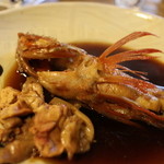 山文魚 - 煮魚　肝もつけてもらった！