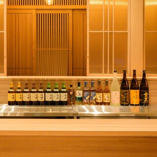 We also have a wide selection of drinks, including carefully selected sake and beer with a special focus on foam.