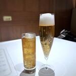 欧風料理 典 - ノンアルコールビール（600円）、ジンジャーエール(500円） ジンジャーエールは氷が多すぎ。(^◇^;)