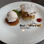 本格イタリアンレストラン Bel e Moco - "ベルモコオリジナル"ピーナッツのミルフィーユ　　　　　　　桜のシャーベット