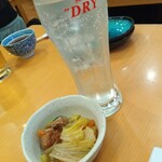 藤 - 最初のアルコールと突き出し