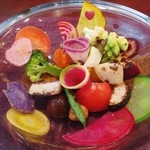 祗園245 - 黒大根、ロマネスコ、チョコレートトマト、など２０種類以上の野菜サラダ