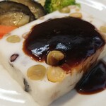 キッチン ブルー グローブ - カットすると豆が飛び出してきた！