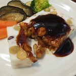 キッチン ブルー グローブ - 周りにコーティングされた何かで、カットしずらい