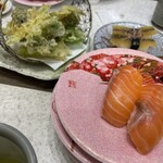 うまか亭 - 山菜の天ぷら/580　子持ち昆布/280　サーモン/190