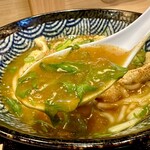 Ooedo Udon Sakura - 九条ネギが、いい感じに麺に絡みます！