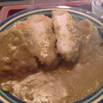 六助うどん - とんかつの断面！厚ッ(￣▽￣;)