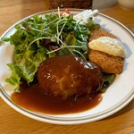 TSUKIJIビアワイン食堂 井上商店 - ハンバーグ&えびカツ