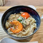 えびそば 緋彩 - 【限定】極太もち麺の生姜まぜそば