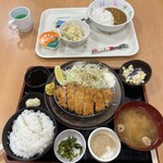 極楽湯 - お子様カレーとトンカツ定食