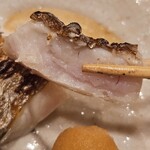 鮨 こう介 - 太刀魚の炭火焼き