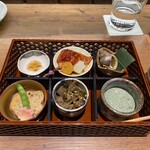 Honoka - 6種のですセット、左上にあったホタルイカの沖漬けは食べちゃいました^^;