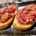 焼肉あがり - ユッケトースト