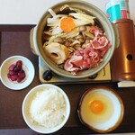 Mansaku - 牛すき鍋うどんご飯セット