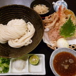 瀬戸内製麺710 - 生醤油うどん＆いろいろ天ぷらトッピング（H26.1.22）