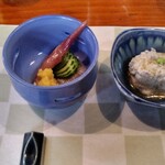 割烹 ひとしお - 落花生豆腐と春日鯛の黄身酢おろし