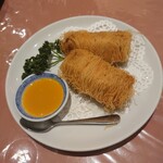 獅門酒楼 - 海老とマンゴーのサクサク変わり揚げ②