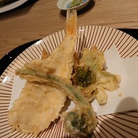かどや 日比谷邸 - 天婦羅、真珠貝のかき揚げ他
