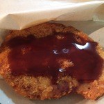 東北わくわくマルシェ - カジキメンチはソースで。