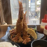 まるみ食堂 - からあげ・エビフライ接写（映え用(笑)）